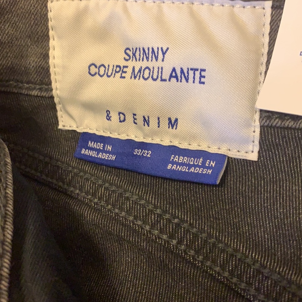 New H&M Dark Gray Skinny Stretch Jeans - Picture 3 of 9